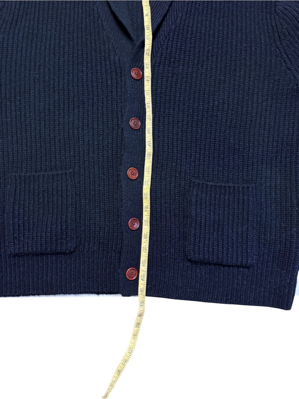 Orvis men's heavy ribbed shawl collar cardigan sweater elbow patches size XXL - Picture 7 of 7